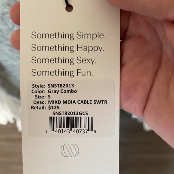 Something Navy Sweater Blouse - Picture 3 of 3